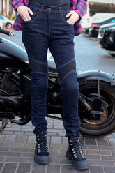 Female Denim Armored Pants